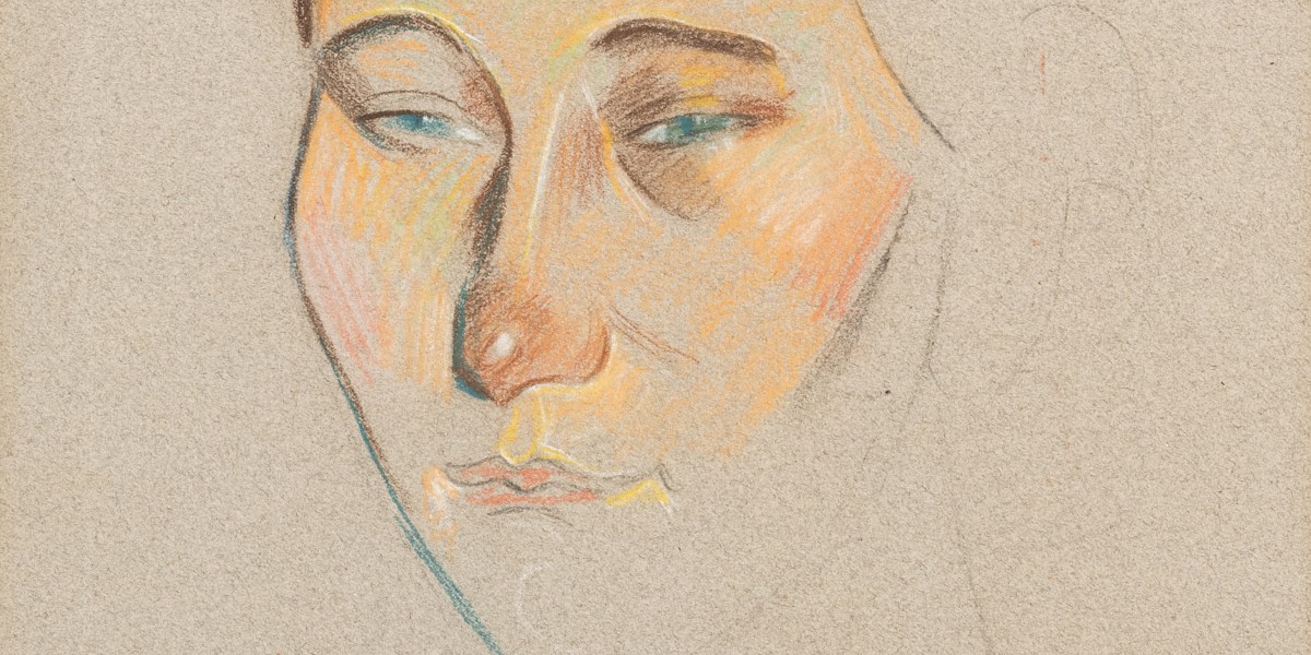 Esquisse du visage de Nadia Leger